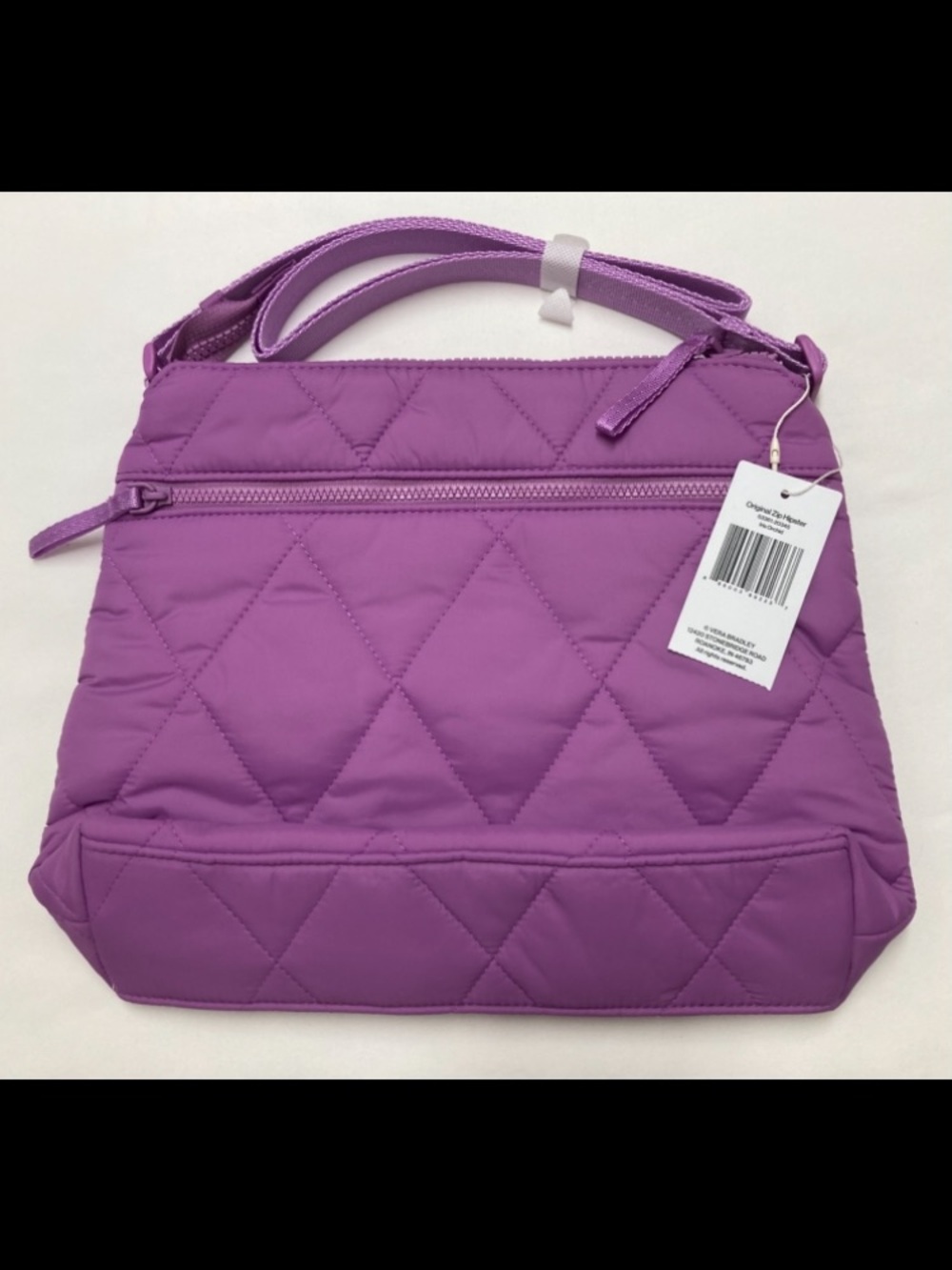 Vera Bradley Original Zip Nylon Hipster Iris Orchid color Quilted bag - Picture 2 of 7